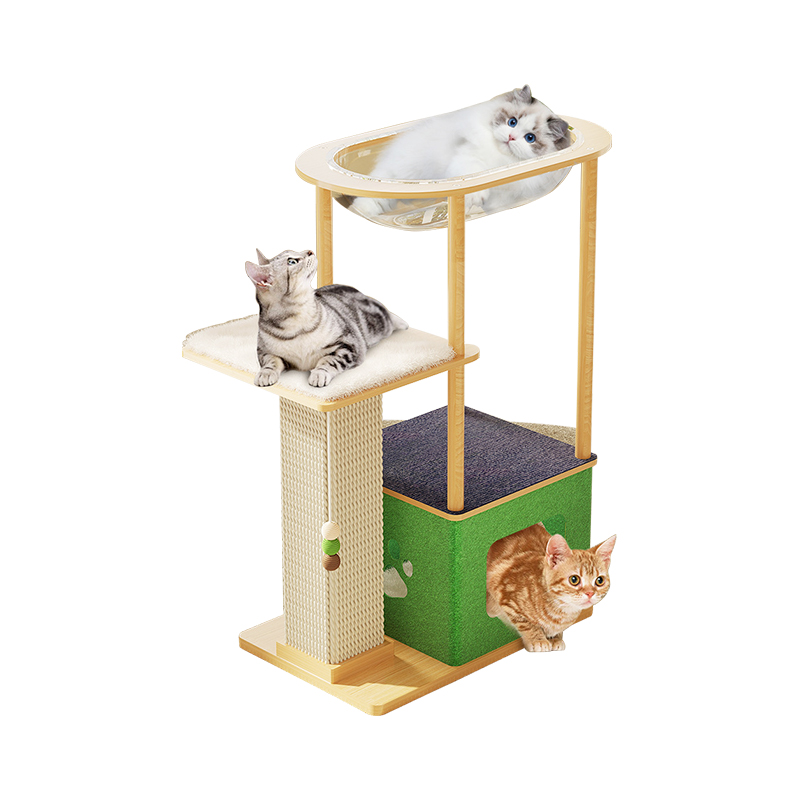 Casetta da gioco per gatti con struttura da arrampicata per interni